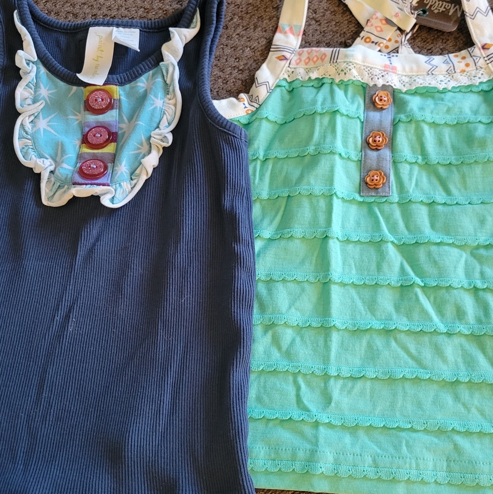 Matilda jane size 4 tank tops-green is new with tags